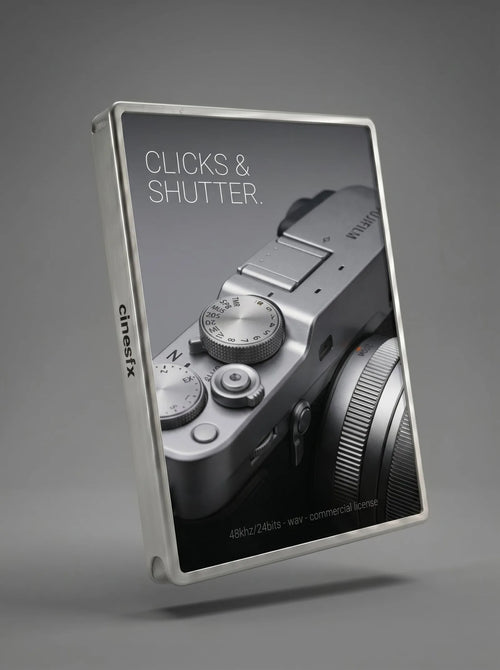 Camera Clics — cinematic shutter sound pack cover