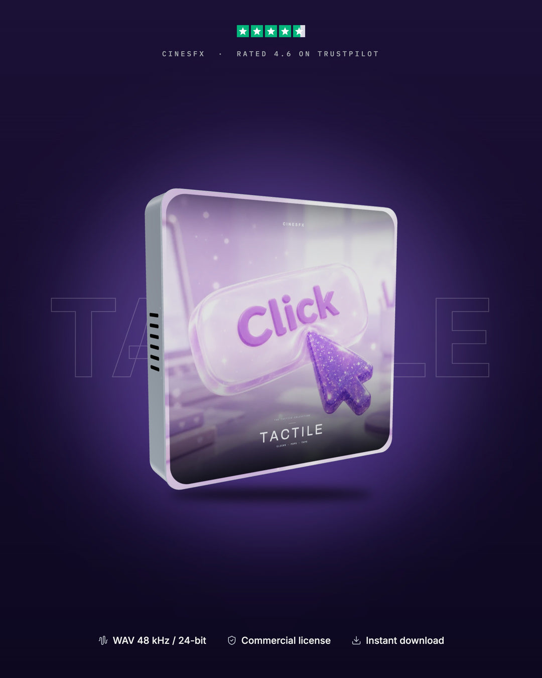 Tactile — 100 clicks, pops & taps · CineSFX